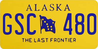 AK license plate GSC480