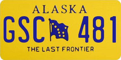 AK license plate GSC481