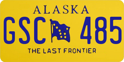 AK license plate GSC485
