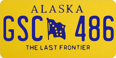 AK license plate GSC486
