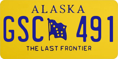 AK license plate GSC491