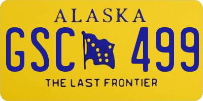 AK license plate GSC499