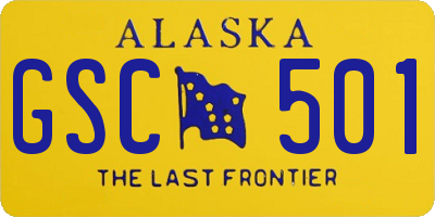 AK license plate GSC501