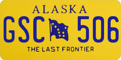AK license plate GSC506