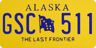 AK license plate GSC511