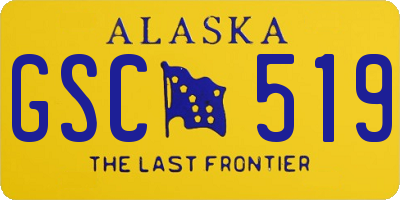 AK license plate GSC519