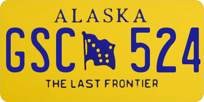 AK license plate GSC524