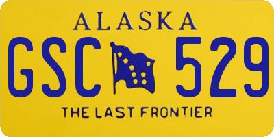 AK license plate GSC529