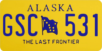 AK license plate GSC531