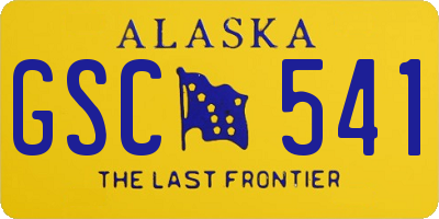 AK license plate GSC541