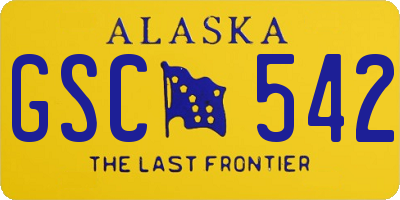 AK license plate GSC542