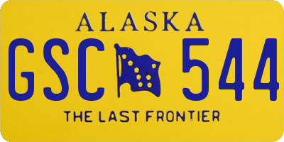 AK license plate GSC544