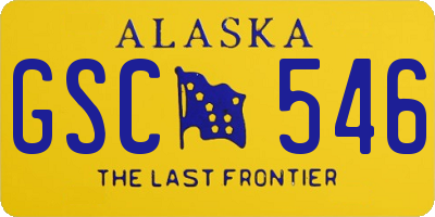 AK license plate GSC546