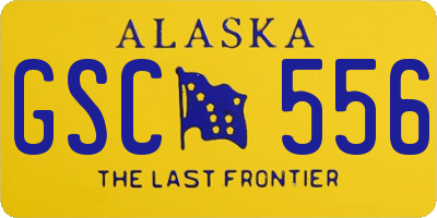 AK license plate GSC556