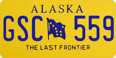 AK license plate GSC559