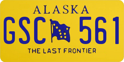 AK license plate GSC561