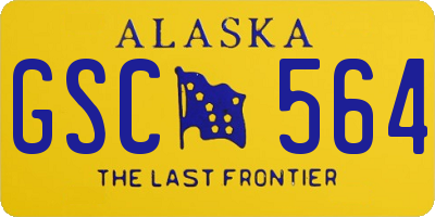 AK license plate GSC564