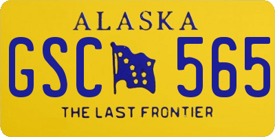 AK license plate GSC565