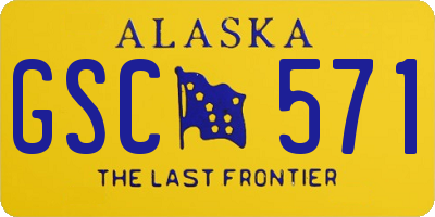 AK license plate GSC571