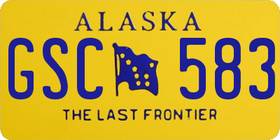 AK license plate GSC583
