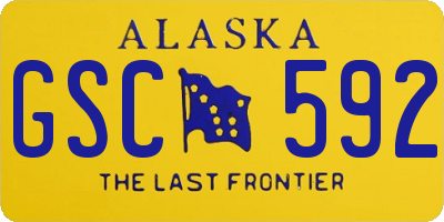 AK license plate GSC592