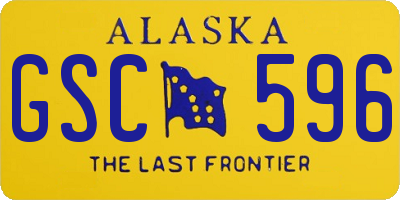 AK license plate GSC596