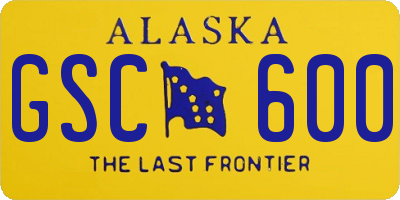 AK license plate GSC600