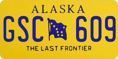 AK license plate GSC609