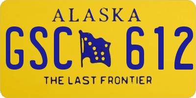 AK license plate GSC612