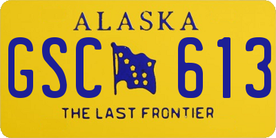 AK license plate GSC613