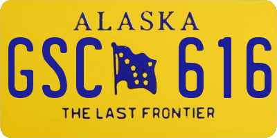 AK license plate GSC616