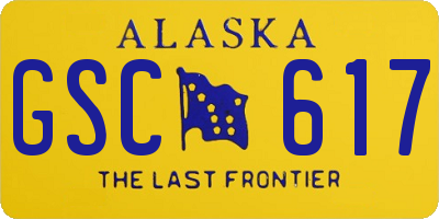 AK license plate GSC617