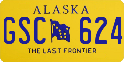 AK license plate GSC624