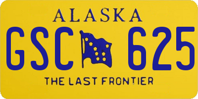AK license plate GSC625