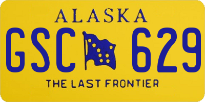 AK license plate GSC629