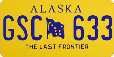 AK license plate GSC633