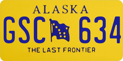 AK license plate GSC634