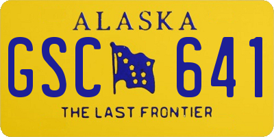 AK license plate GSC641