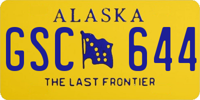 AK license plate GSC644