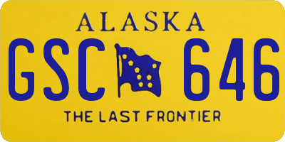 AK license plate GSC646