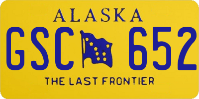 AK license plate GSC652