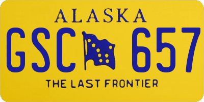 AK license plate GSC657