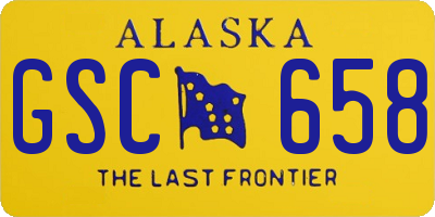 AK license plate GSC658