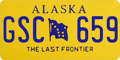 AK license plate GSC659