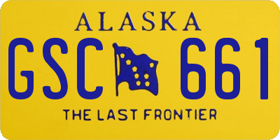 AK license plate GSC661