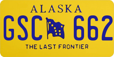 AK license plate GSC662