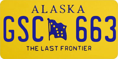 AK license plate GSC663