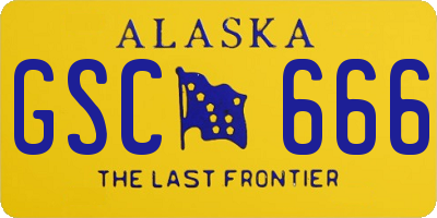 AK license plate GSC666