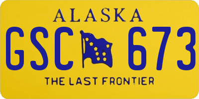 AK license plate GSC673