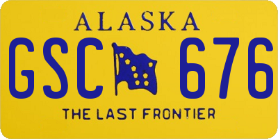AK license plate GSC676